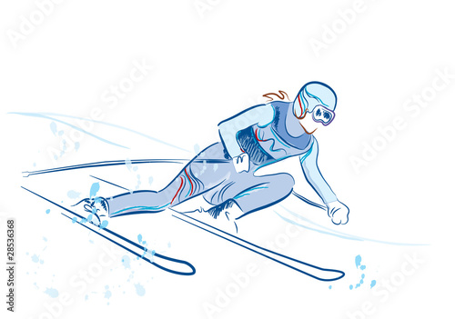 recznie-rysowane-szkic-narciarza
