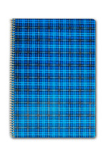 Blue Plaid Cover Nootebook Isolated