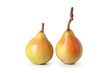 ripe pear on white background