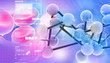 Digital illustration of molecules