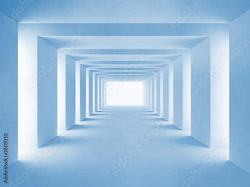 Fototapeta na wymiar blue tunnel