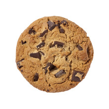 Chocolate Chip Cookie Isolated With A Clipping Path