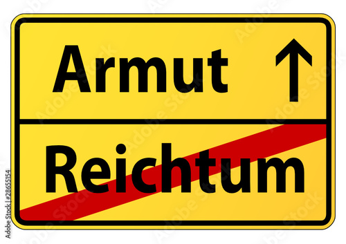 Reichtum vs. Armut Stock-Vektorgrafik | Adobe Stock
