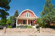 Dutch Colonial Clapboard House Home Santa Fe, New Mexico
