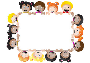 Wall Mural - multinational childrens banner