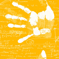 Hand Print with mathematics