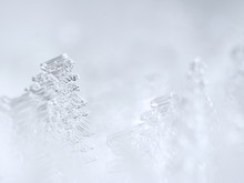 Abstract Macro Frozen Ice Crystal Photo