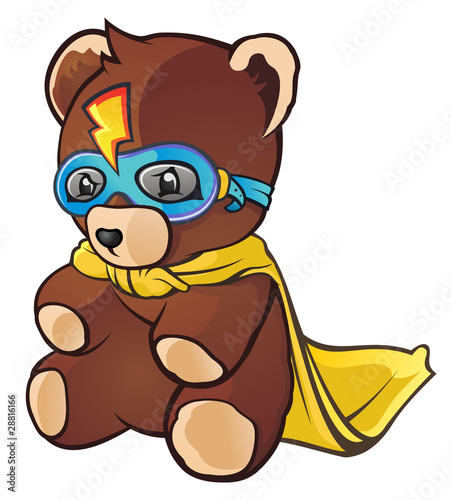 Fototapeta na wymiar Super Hero Teddy Bear