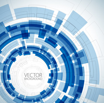 Abstract blue technical background