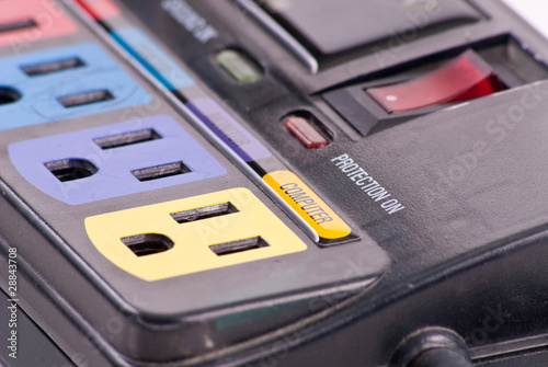 Foto Designated Computer Input Plug on Surge Protector