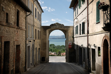 Fototapete - Castiglione del lago, Umbria