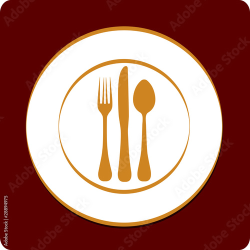 Obraz w ramie catering icon