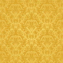 Luxury Seamless Golden Floral Wallpaper