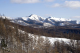 Fototapeta Na ścianę - Mountain tops in the winter (island Sakhalin)
