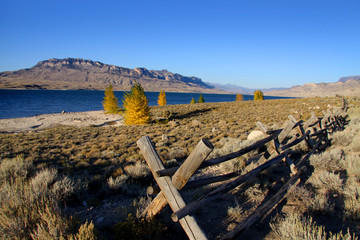 Cody reservoir in Western Wyoming