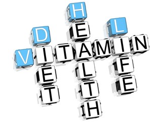 Poster - Vitamin Health Life Diet Crossword