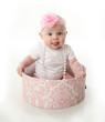 © blessings - Pretty baby sitting in a hatbox