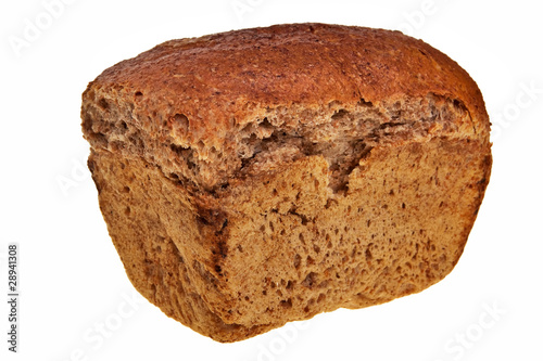 Fotografie, Obraz Fresh, tasty graham bread isolated over white background.