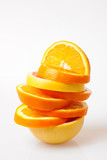 Fototapeta  - Fresh fruit arrangement, orange and grapefruit slices