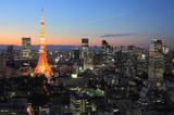 Fototapeta Miasto - 東京の夕暮れ