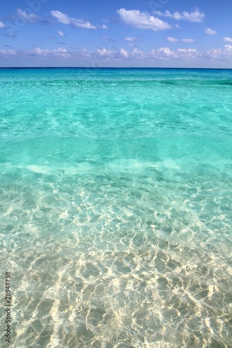 Fototapeta na wymiar caribbean tropical beach clear turquoise water