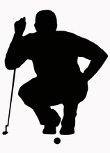 Sport Silhouette - Golfer Sizing Put Up