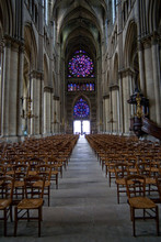 The Middle Pace In Notre Dame Cathedral In Reims