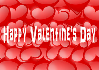 Poster - valentines bacground with red heart