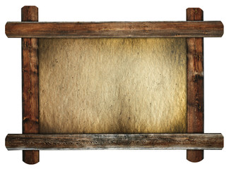 Canvas Print - old wooden frame