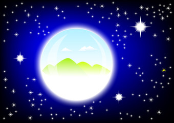 earth in blue universe