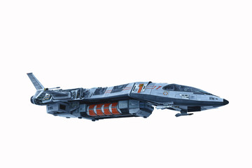 spaceship white background