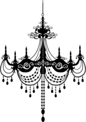 black chandelier