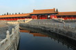 Beijing Forbidden City palace and reflection in the river