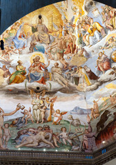 Wall Mural - Ceiling in dome of Duomo. Florence, Tuscany, Italy.