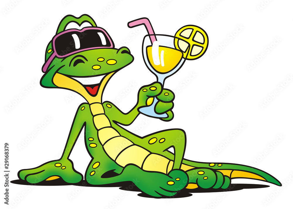 Lizard With Cocktail Stock GamesAgeddon
