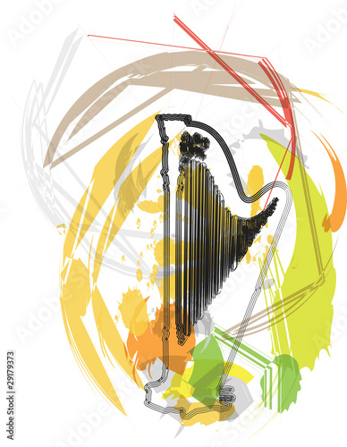 Naklejka dekoracyjna music instrument vector illustration