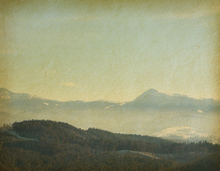 Canvas Print - paper textures. winter landscape