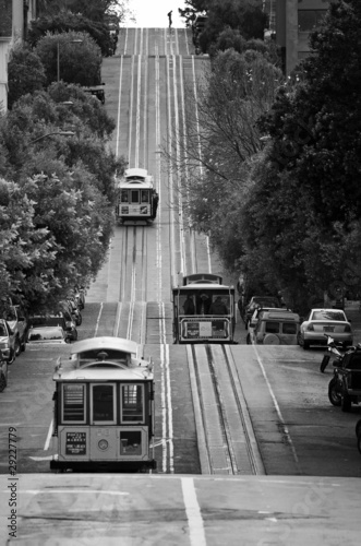 Naklejka - mata magnetyczna na lodówkę San Francisco Street Cars