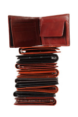 Wall Mural - Stack of wallets #5 | Isolated