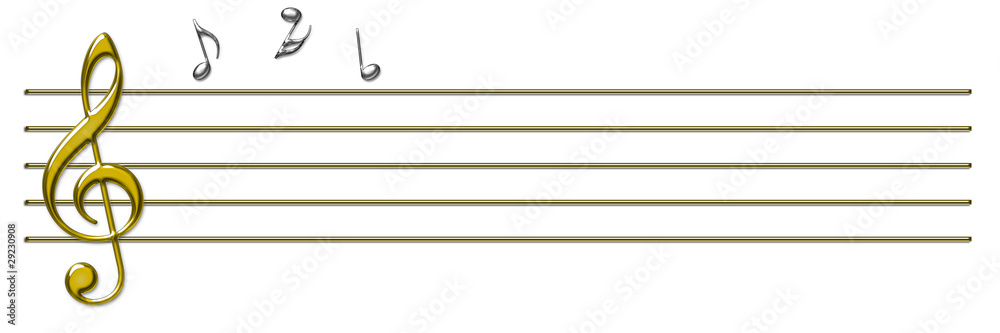 note e pentagramma musicale