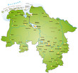 Bundesland Niedersachsen als Übersicht