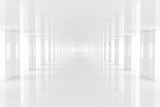 Fototapeta Perspektywa 3d - Three dimensional rendering white passage