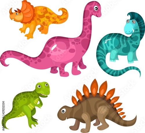 Naklejka dekoracyjna dino set