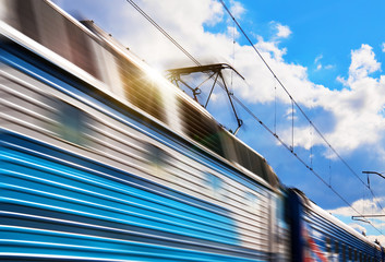 Wall Mural - Speed train with motion blur