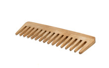 Wooden Comb On White