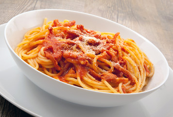 Canvas Print - bucatini all'amatriciana