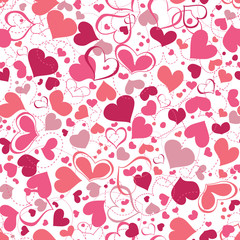 Poster - Hearts seamless pattern
