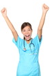 © Maridav - Cheerful happy medical nurse woman isolated