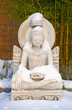 Buddha statue with snow