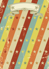  vintage stars pattern poster